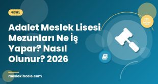 Adalet Meslek Lisesi Mezunları Ne İş Yapar? Nasıl Olunur? 2026