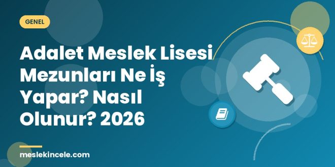 Adalet Meslek Lisesi Mezunları Ne İş Yapar? Nasıl Olunur? 2026