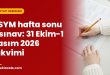 ÖSYM hafta sonu 4 sınav: 31 Ekim-1 Kasım 2026 takvimi