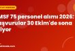 TMSF 75 personel alımı 2026: Başvurular 30 Ekim'de sona eriyor