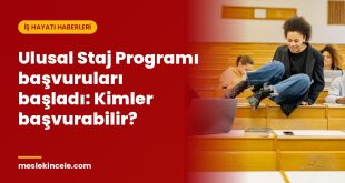 Ulusal Staj Programı başvuruları başladı: Kimler başvurabilir?